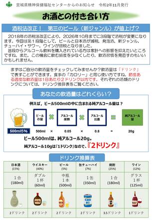 11月発行『お酒との付き合い方』１の画像