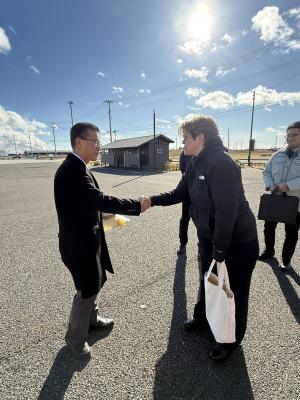 山田市長との挨拶の様子