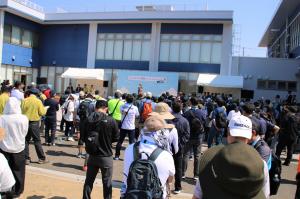 閖上公民館、スタート会場