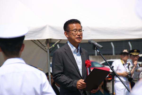 山田市長歓迎の挨拶